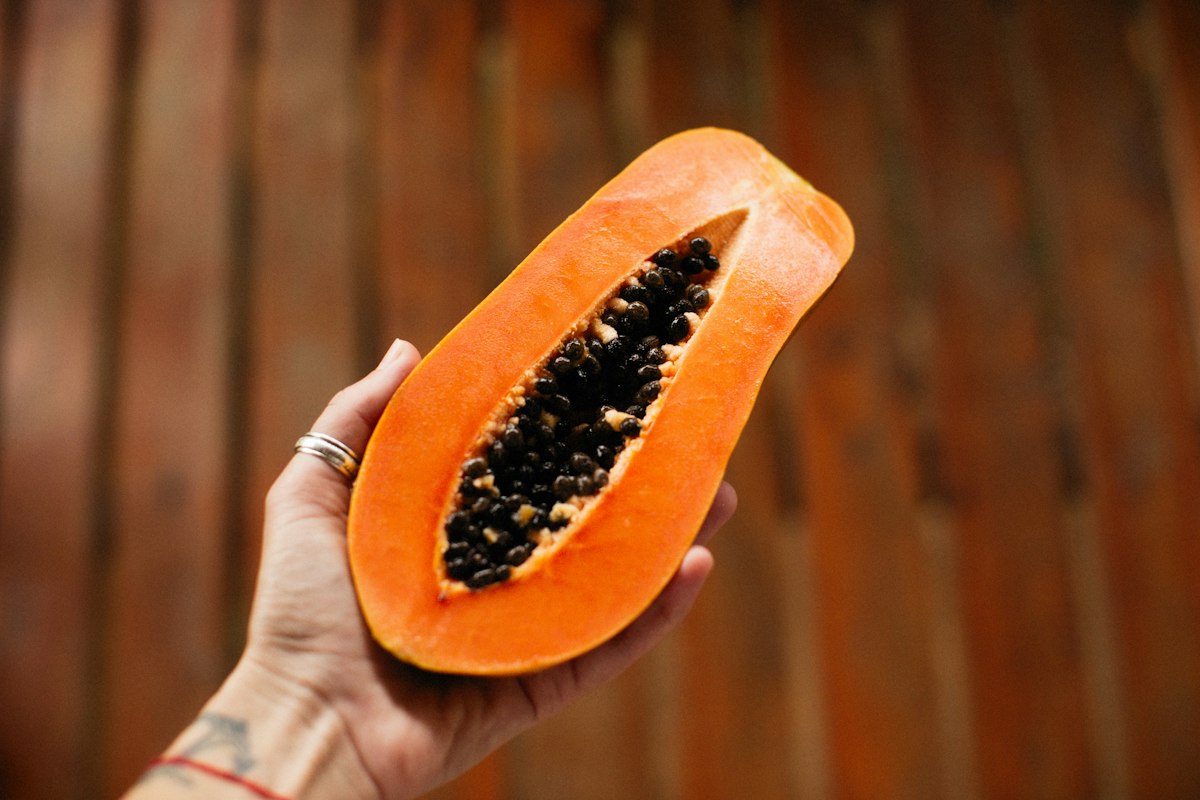 Adobo de papaya con especias y hierbas tradicionales mexicanas